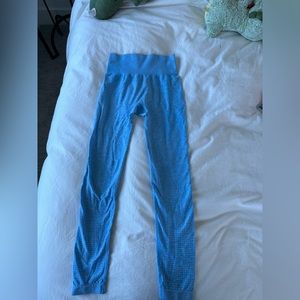 Blue workout leggings
